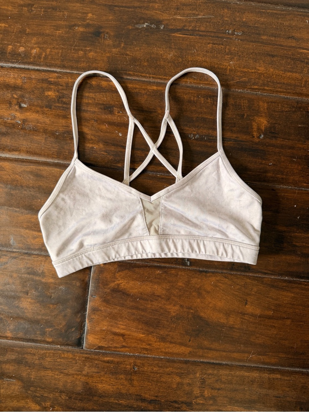 ALO Yoga Crisscross Strappy Bralette in Light Beige